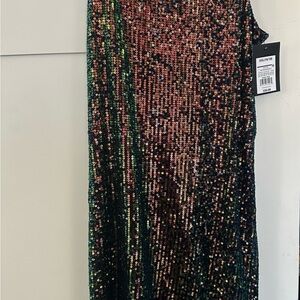 Art Class Multicolor Sequin Kids Dress